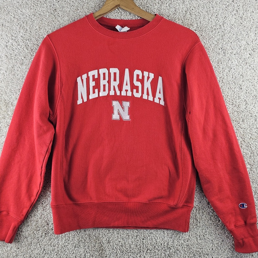Vintage Champion Reverse Weave Nebraska Cornhuskers Sweatshirt Small Embroidered